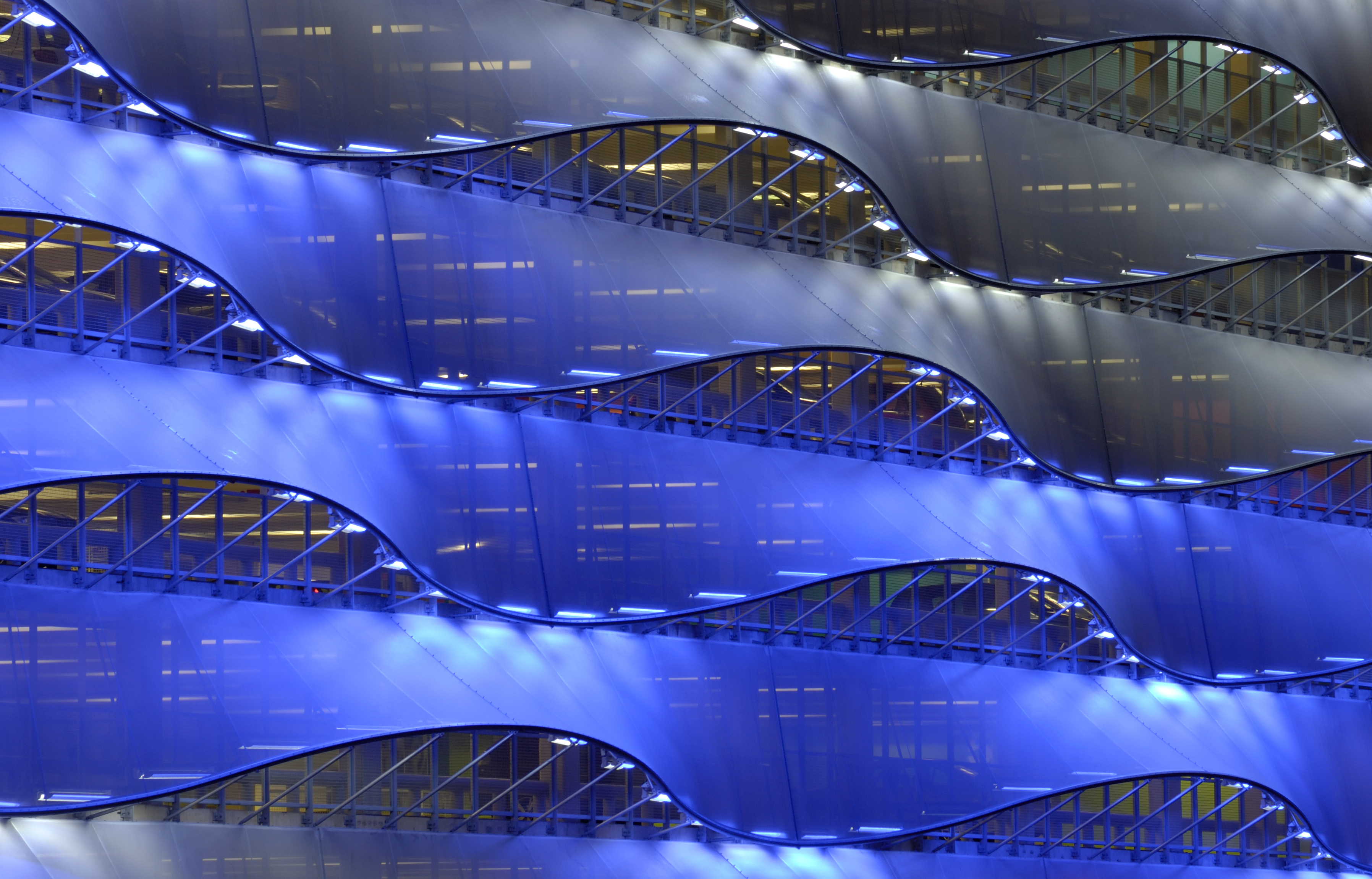The Wave Structure Façade, pierhead Street MSCP, Cardiff Bay
