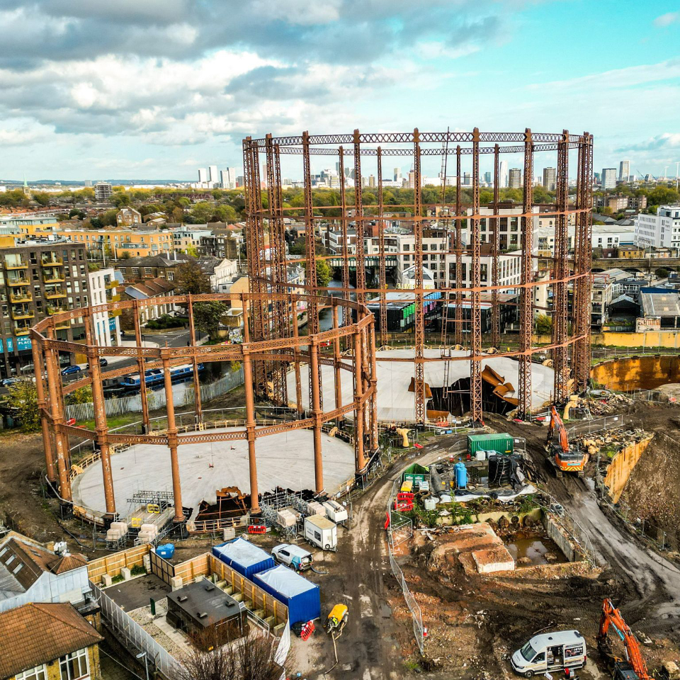 Construction update: Marian Place Gasholders